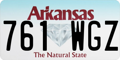 AR license plate 761WGZ
