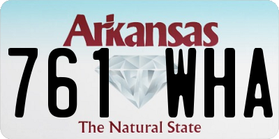 AR license plate 761WHA