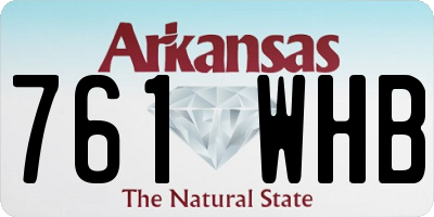 AR license plate 761WHB