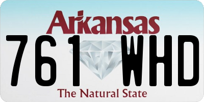 AR license plate 761WHD