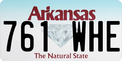 AR license plate 761WHE