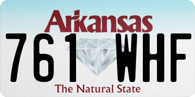 AR license plate 761WHF