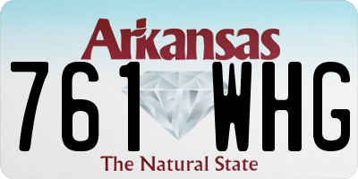 AR license plate 761WHG