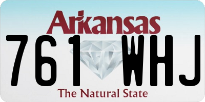 AR license plate 761WHJ