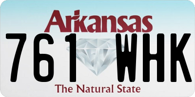 AR license plate 761WHK