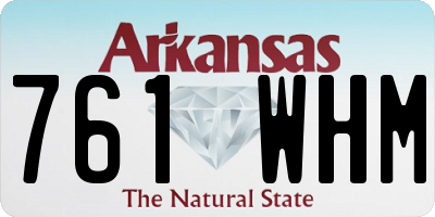AR license plate 761WHM
