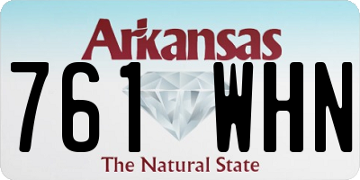 AR license plate 761WHN