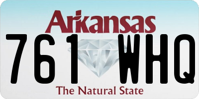 AR license plate 761WHQ