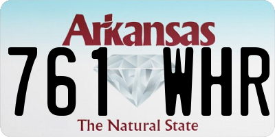 AR license plate 761WHR