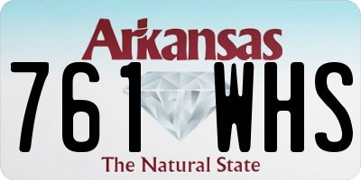 AR license plate 761WHS