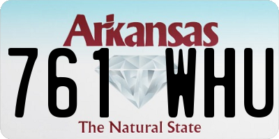 AR license plate 761WHU