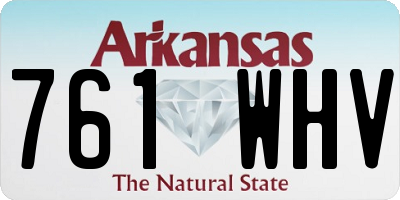 AR license plate 761WHV