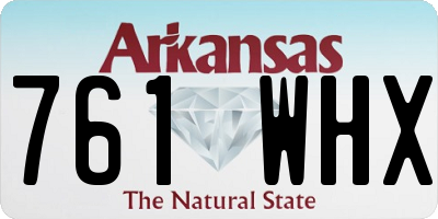 AR license plate 761WHX