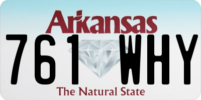 AR license plate 761WHY
