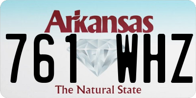 AR license plate 761WHZ