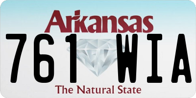 AR license plate 761WIA