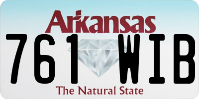 AR license plate 761WIB
