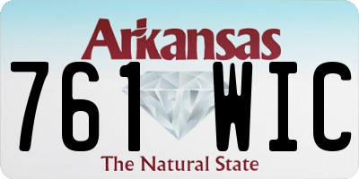 AR license plate 761WIC