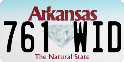 AR license plate 761WID
