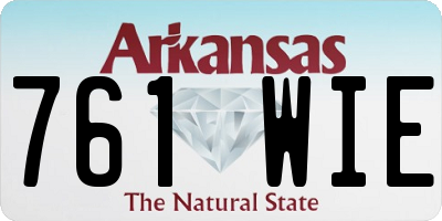 AR license plate 761WIE