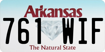 AR license plate 761WIF