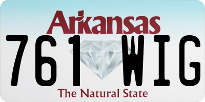 AR license plate 761WIG
