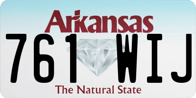 AR license plate 761WIJ
