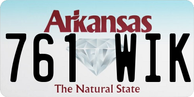 AR license plate 761WIK