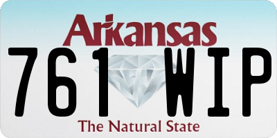 AR license plate 761WIP
