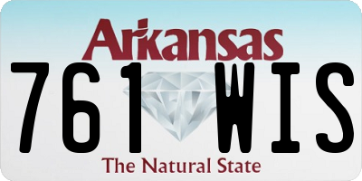 AR license plate 761WIS
