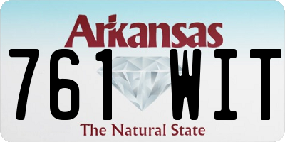 AR license plate 761WIT