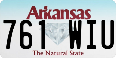 AR license plate 761WIU