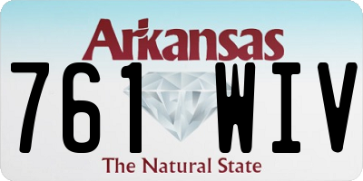 AR license plate 761WIV
