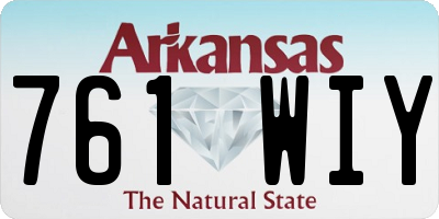 AR license plate 761WIY