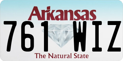 AR license plate 761WIZ