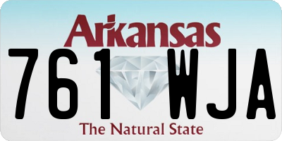 AR license plate 761WJA