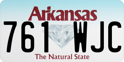 AR license plate 761WJC
