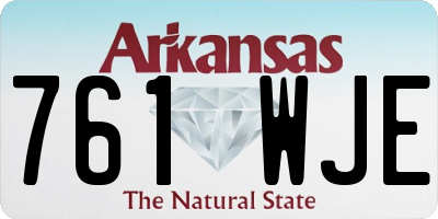 AR license plate 761WJE