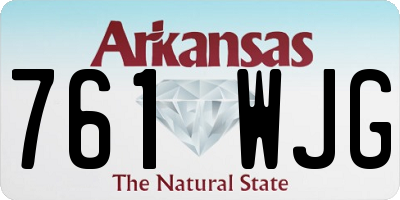 AR license plate 761WJG