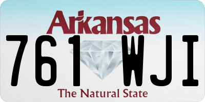 AR license plate 761WJI