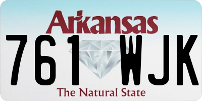 AR license plate 761WJK
