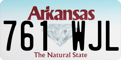 AR license plate 761WJL