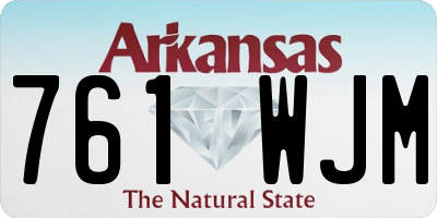AR license plate 761WJM