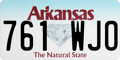 AR license plate 761WJO