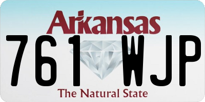 AR license plate 761WJP