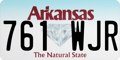AR license plate 761WJR
