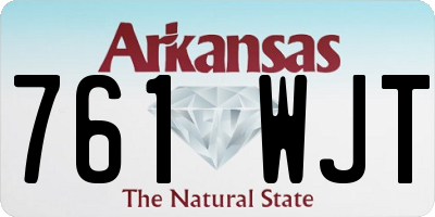 AR license plate 761WJT