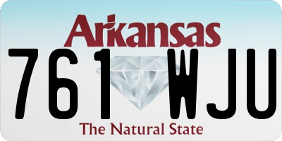 AR license plate 761WJU