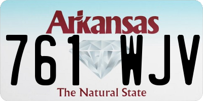 AR license plate 761WJV