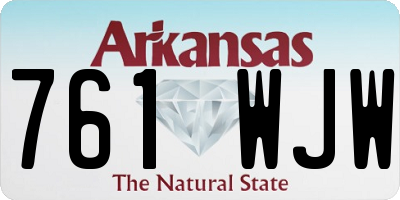 AR license plate 761WJW